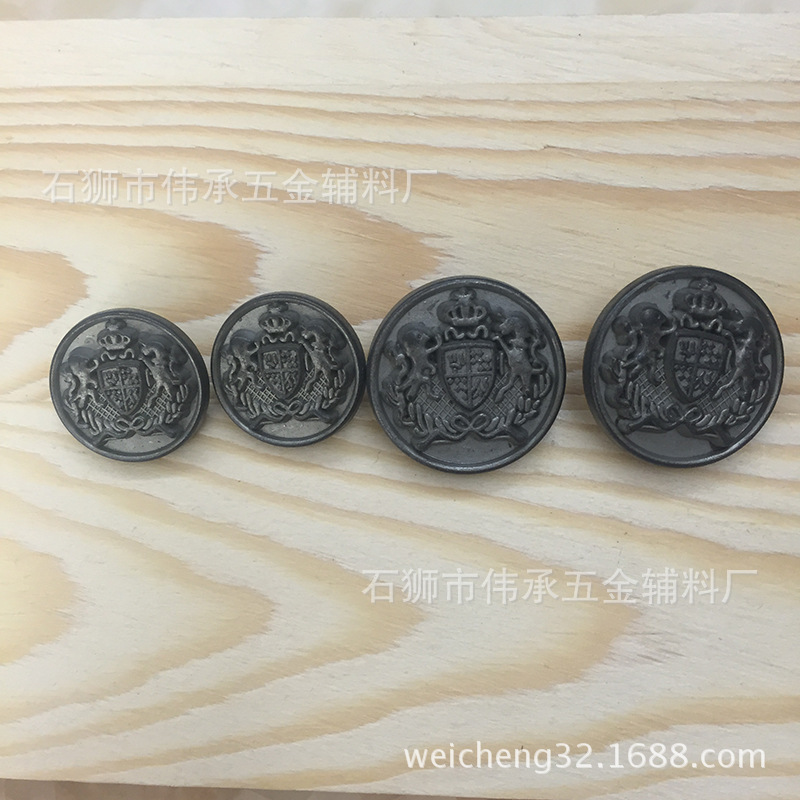 圆形金属水洗扣子精致质感沙滩裤纽扣四合扣韩国合金凸花掀扣钮扣