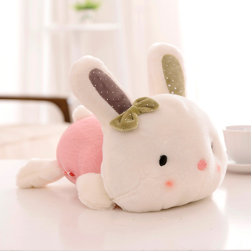 Factory wholesale plush toy cute rabbit lying rabbit wedding rag doll gift large quantity in stock