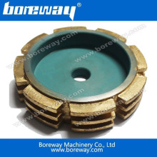 专业140mm金刚石烧结式拉槽轮 石材混凝土用V形烧结金刚石开槽轮