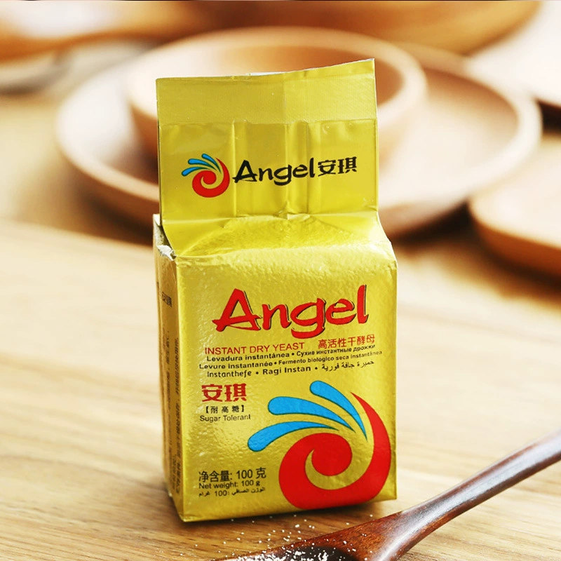 Ангел с высоким содержанием сахара Стойкие дрожжи 100 г сырья для выпечки пропаренный хлеб ферментированные высокодеятельные сухие дрожжи оптом