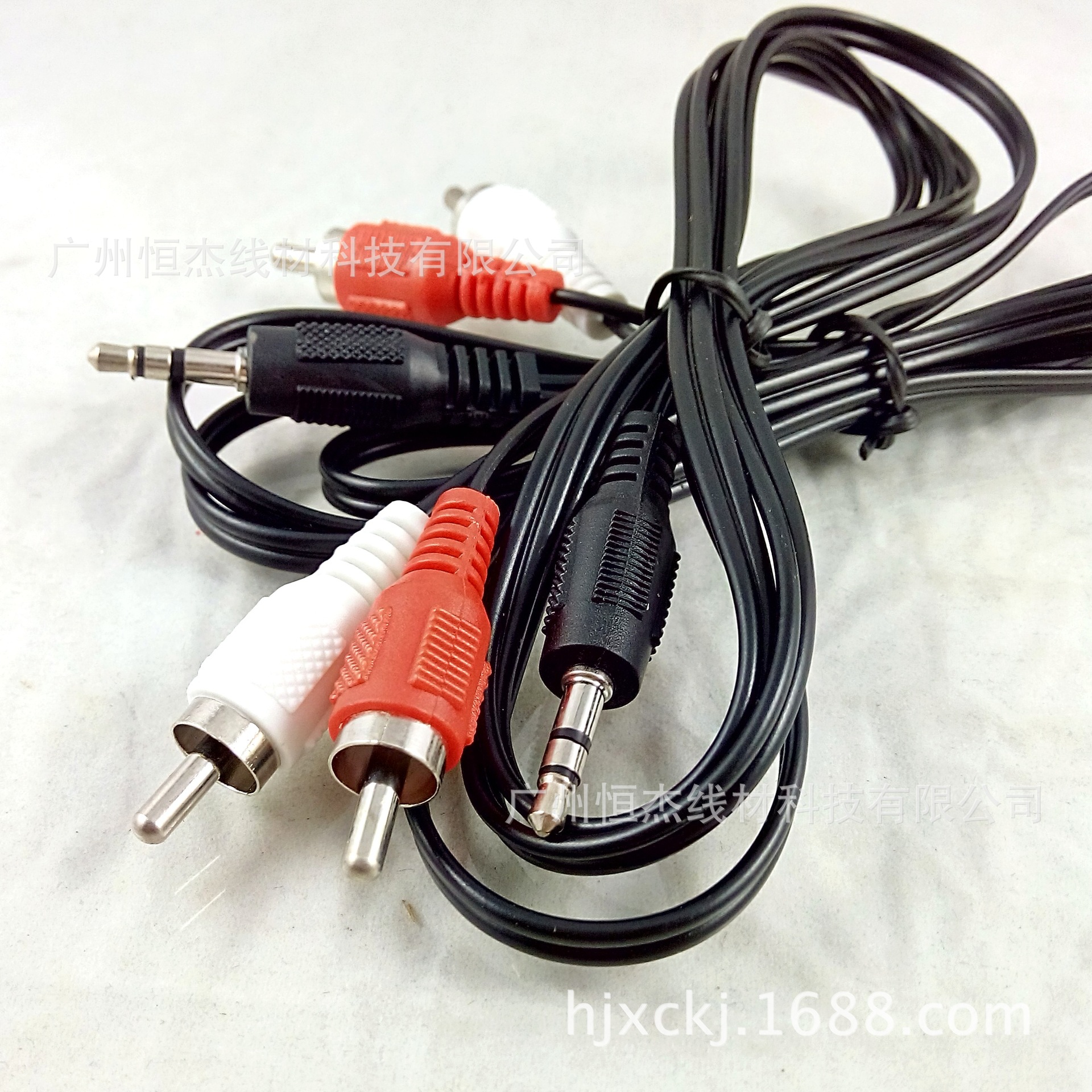加厚一分二音频线 3.5mm 转双莲花线音箱线 1分2信号线 一分二线