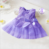 Multicoloured dress for princess with bow, European style