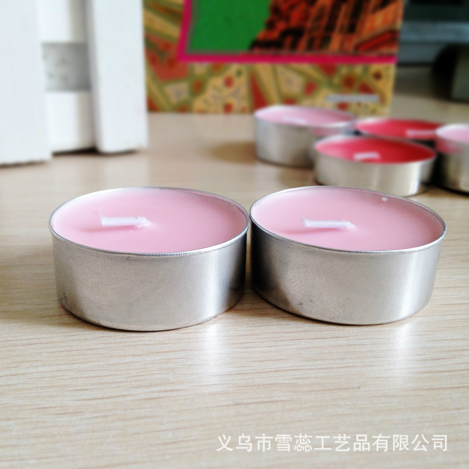 Factory supply 50 3.5-4 hours butter tea wax wedding bar aluminum curling tea wax birthday candle
