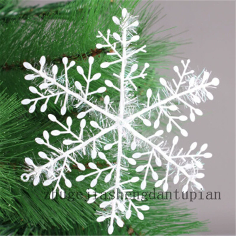 Christmas snowflake decorations, plastic matte, 11 cm, pack options