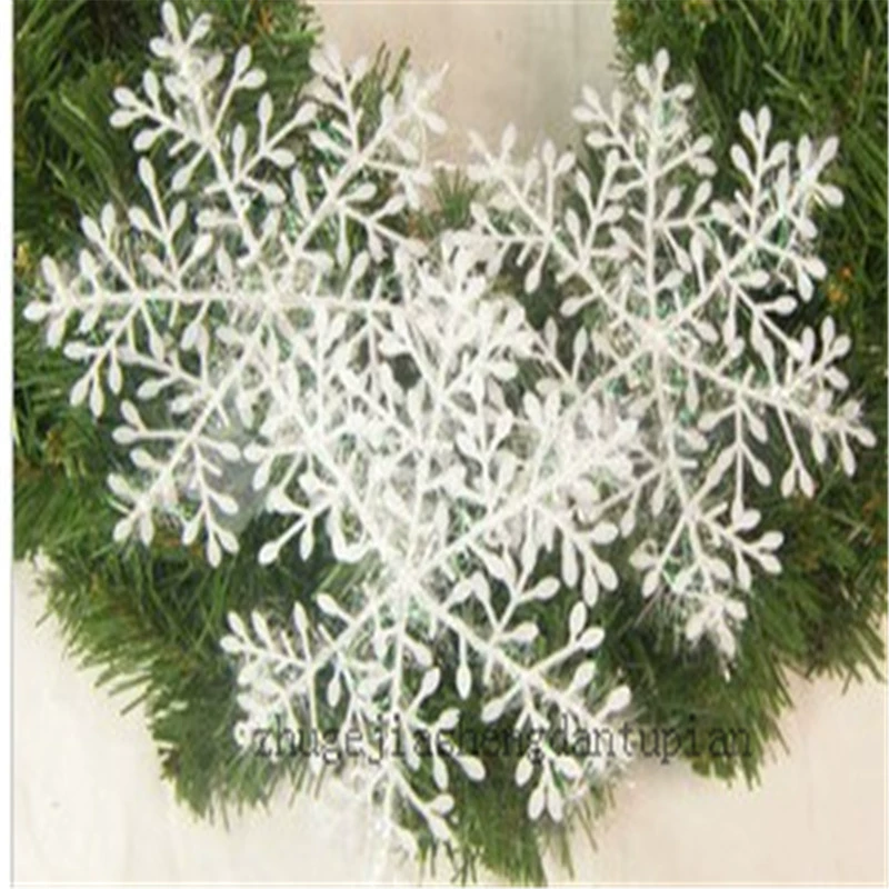 Christmas snowflake decorations, plastic matte, 11 cm, pack options
