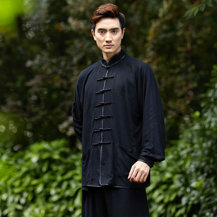 Оптовая мужская одежда Тан костюм 2527-2 хлопок и лен кунг-фу рубашки Утренние упражнения тай-чи одежда Китайская одежда Национальный стиль Китайская одежда