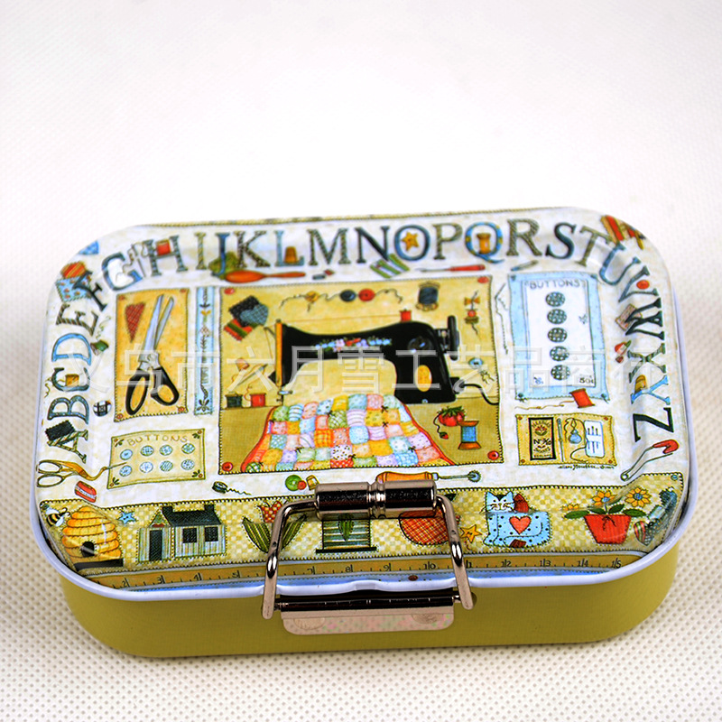 双层压扣方盒/马口铁收纳盒/糖果饼干/杂物/首饰/铁盒