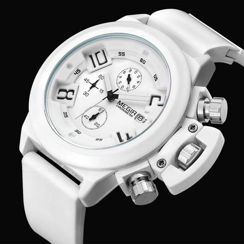 Men's Multifunctional Watch Sports Silicone Strap Waterproof Calendar Stone British Style_voghion.com