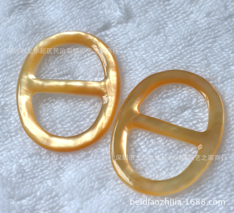 貝殻スカーフピン 大型 黄貝飾り F126-DA ファッション トレンド