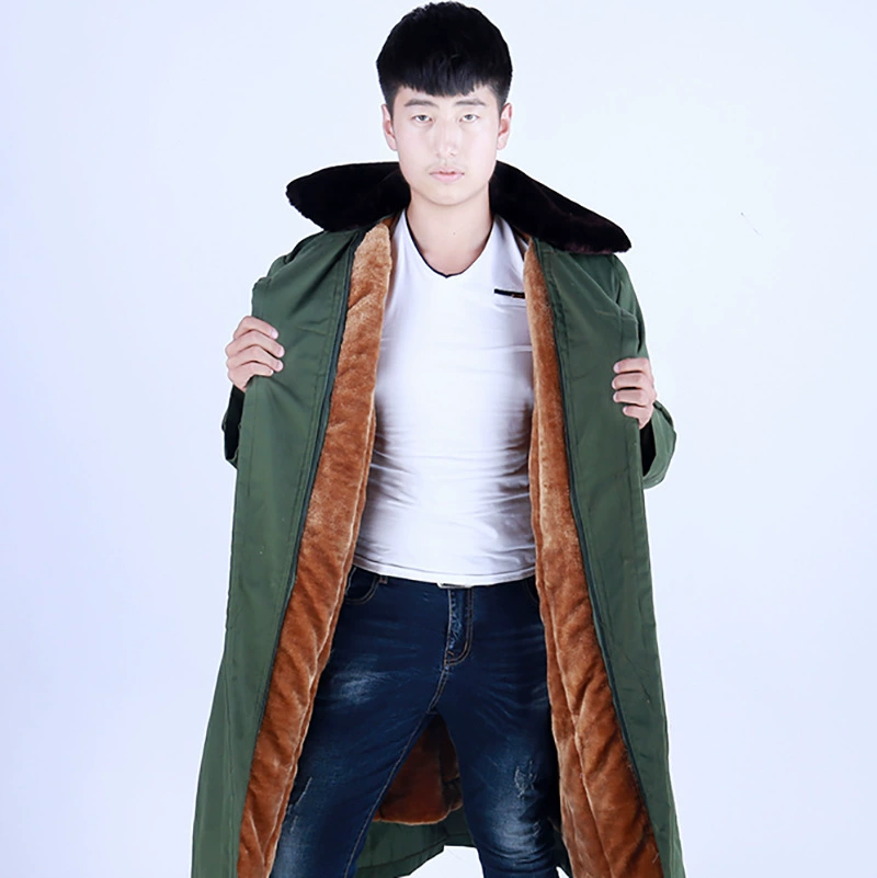 Demi-season long coat, old-fashioned warm down jacket