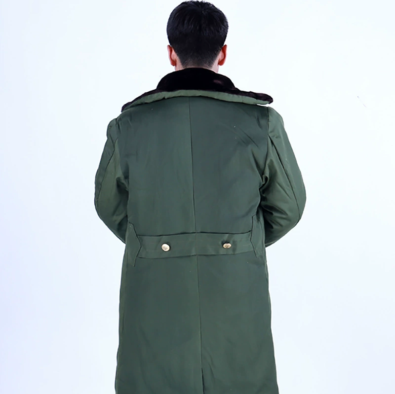 Demi-season long coat, old-fashioned warm down jacket