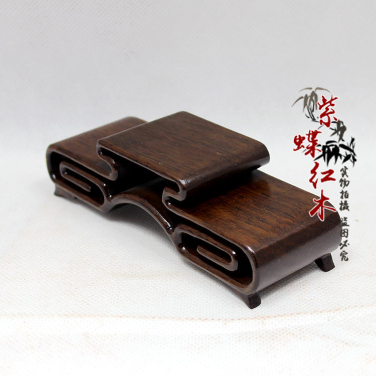 红木工艺品黑枝木印章底座小号书卷机底座摆件红木装饰品底座加工