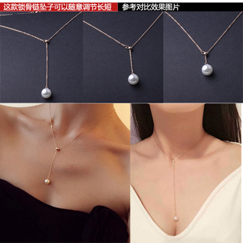 adjustable fashionable necklace from pearl