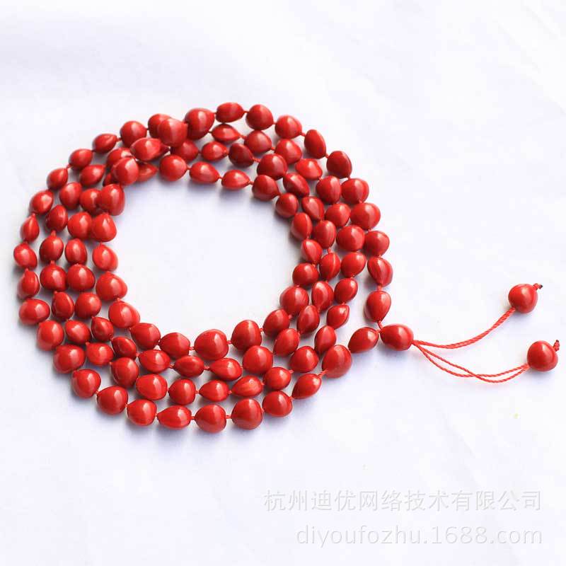 Red Bean Bracelet Bodhi Beads 108 Beads Acacia Bean Year Bracelet Wholesale Men's and Women's Tanabata Gifts
