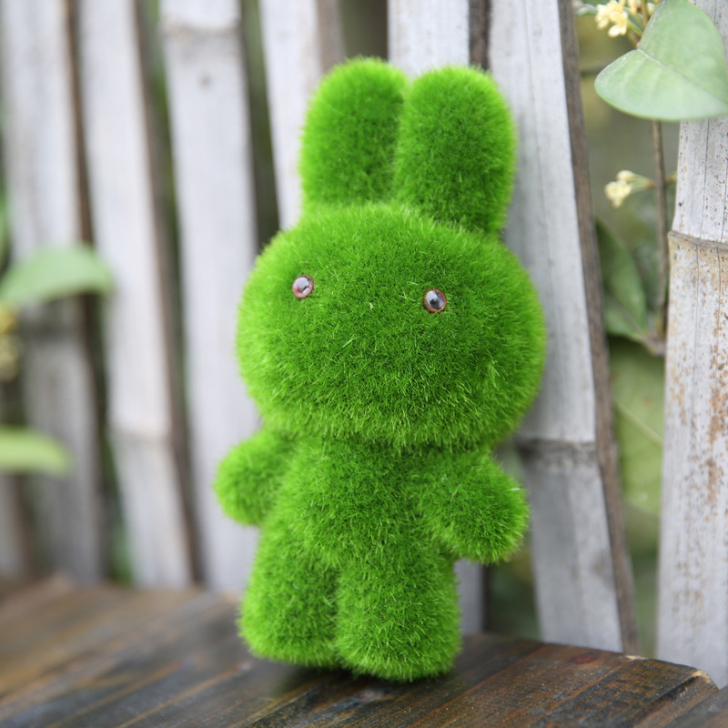 새로운 이국적인 zakka 창조적 인 선물 장식 독립적 인 포장 잔디 m 토끼 인공 잔디 봉제 동물