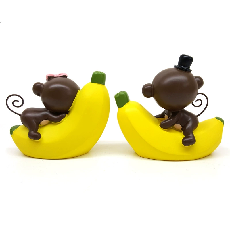 Креативная набор фигурок из смолы Банановой Обезьяны Motor Swing Cake Baking Decoration Set к Пасхе/Дню Святого Валентина