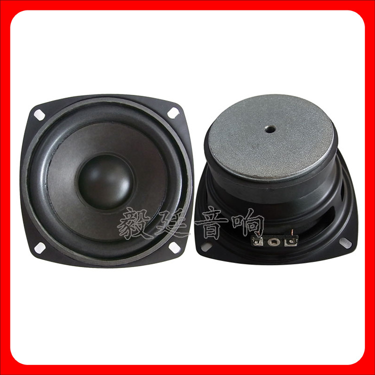 厂家供应 4寸HIFI音箱喇叭 纸盆中低音喇叭 4欧15W外磁扬声器