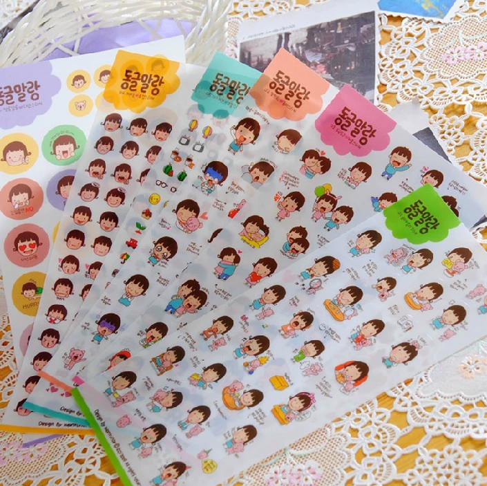 Южная Корея наклейки чистая пара фотоальбом наклейки прозрачные наклейки 6