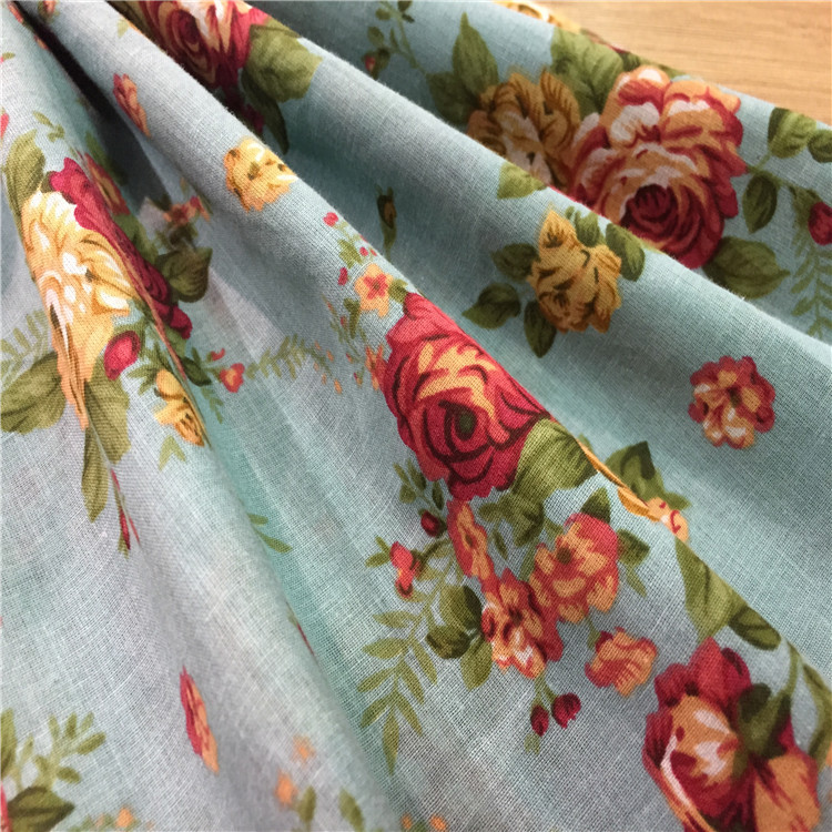 厂供新时尚韩版棉巴厘纱印花 纺织面料服装用布