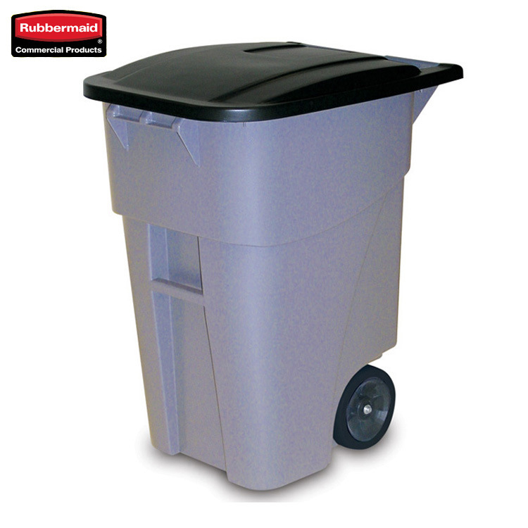 Rubbermaid Pushable Outdoor Sanitation Trash Can Lid Material Handling 9W27