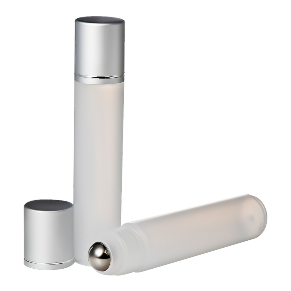 35ML塑料滚珠瓶磨砂半透大小钢珠可替换滚珠化妆美容包材便携分装