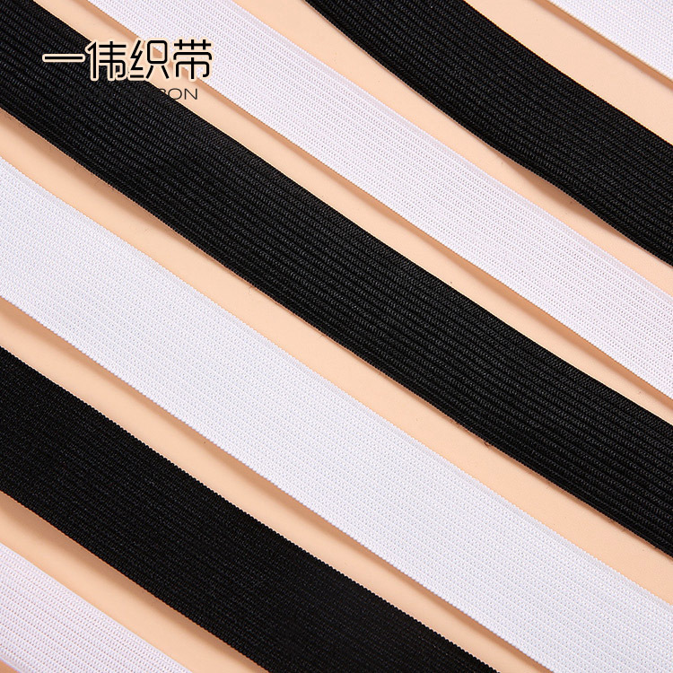 Fábrica en stock banda elástica de ganchillo al por mayor 0,3 cm-10cm banda elástica de punto banda elástica de cintura plana ancha