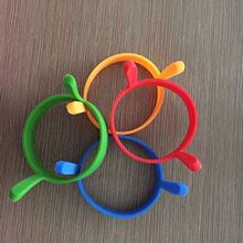 跨境货源圆形双耳硅胶煎蛋模具 硅胶圆形煎蛋器 创意煎蛋圈煎饼模