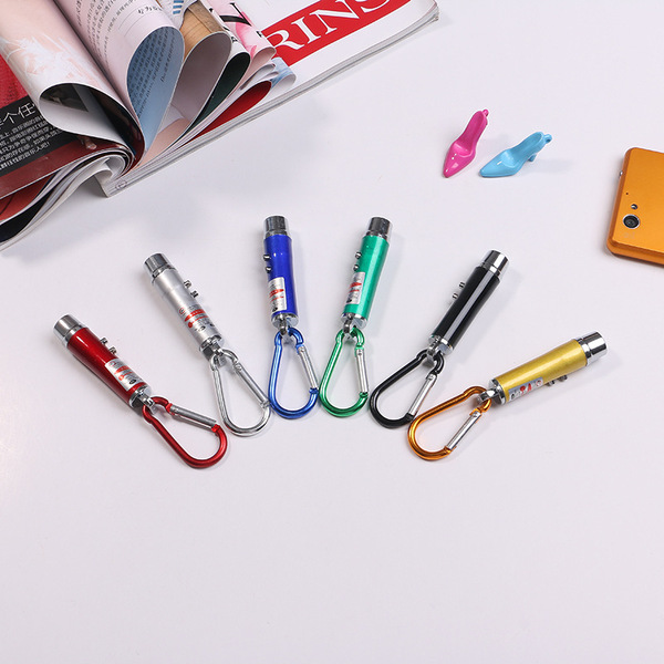 Small universal flashlight with laser
