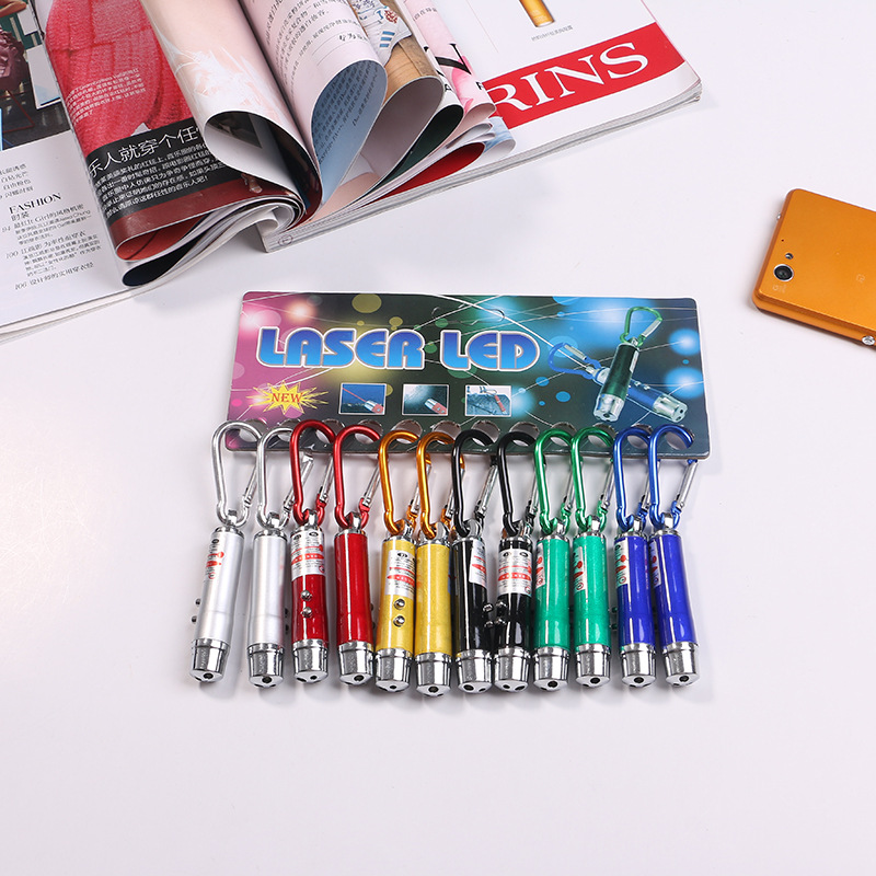 Small universal flashlight with laser