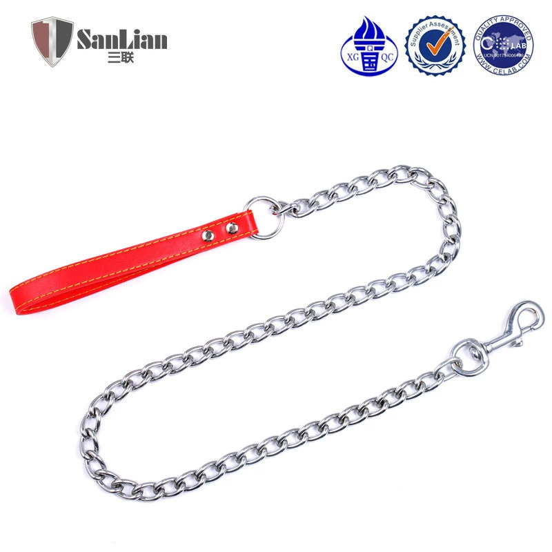Фабрика Direct Pet поставляет тяговую веревку цепь кожа оптом 120 см тройная