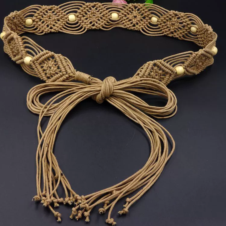 Этнический тюль belt woven пояс, бохо стиль, этнический стиль, цветы, корейский стиль