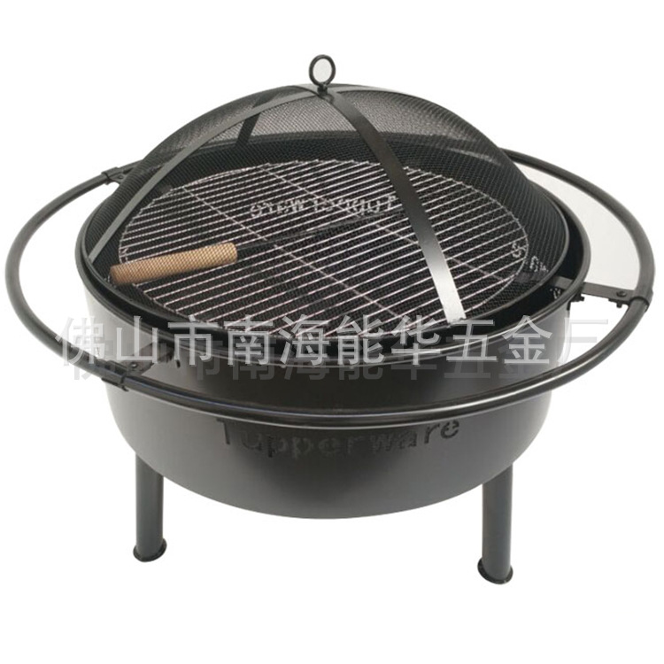 Xingyue calentador brasero estufa de leña negro redondo 24 pulgadas calentador hogar al aire libre barbacoa estufa al por mayor