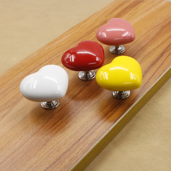 Color heart -shaped ceramic handle Hyundai simple wardrobe drawer…