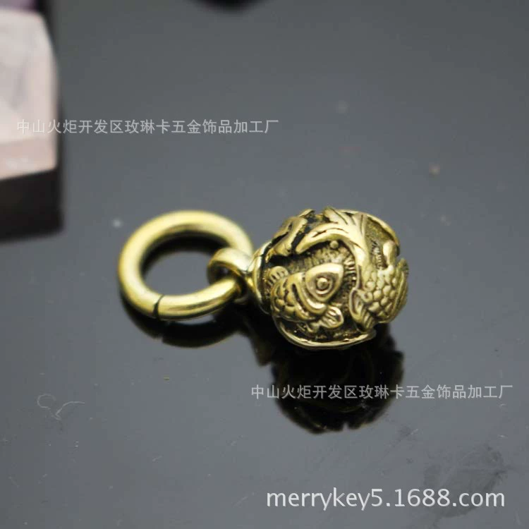 Brass pendant, copper keychain, accessories