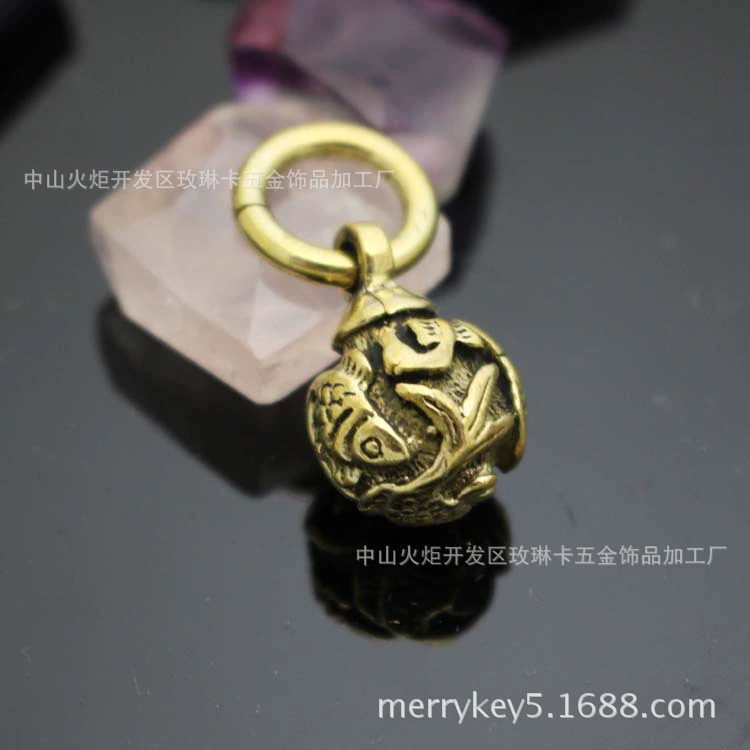 Brass pendant, copper keychain, accessories
