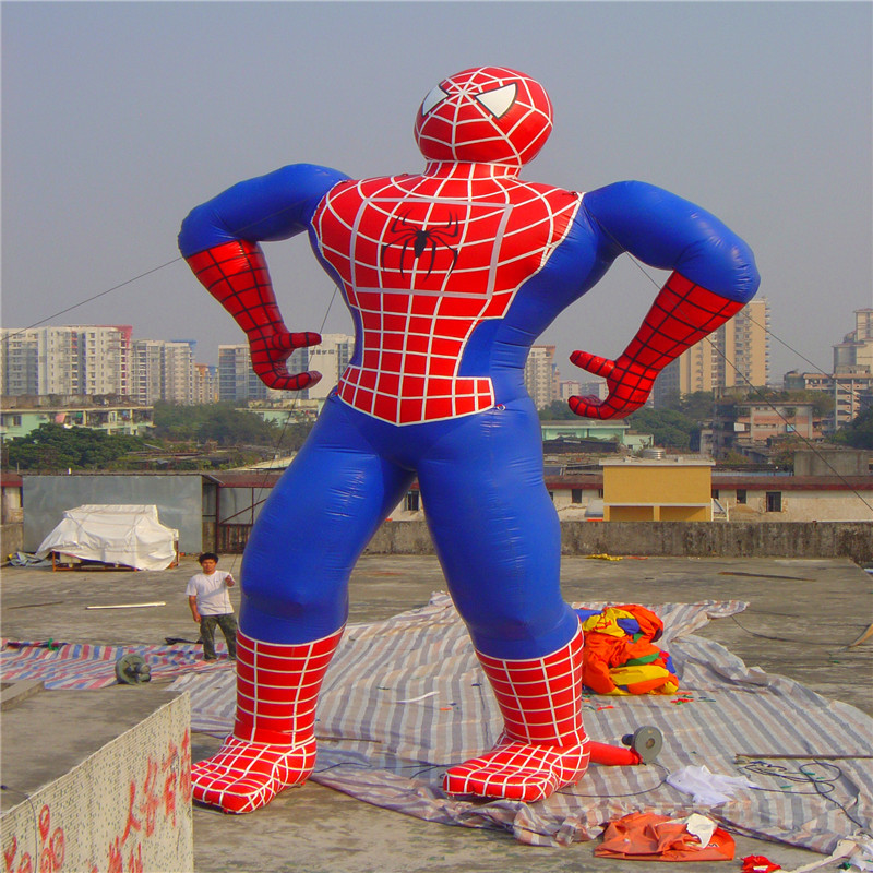 充气蜘蛛侠卡通模型充气卡通模型广告宣传卡通动画卡通来图
