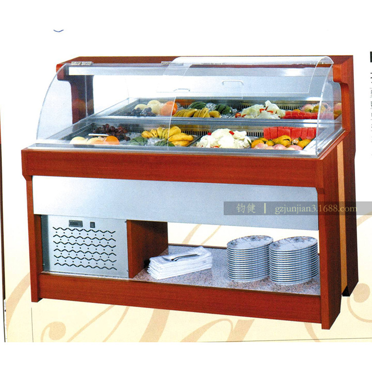 厂家直销 揭盖式靠墙沙拉台 商用自助餐沙拉台 酒店餐厅Salad bar