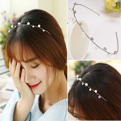 Hair Accessories, Korean Style Water Diamond Hair Clips, Fashion Pearl Hair Band Single Layer Slim Decorative Accessories
