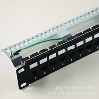 Шесть типов прямого соединения - 24-порт rack RJ45 кристаллическая головка plugging back