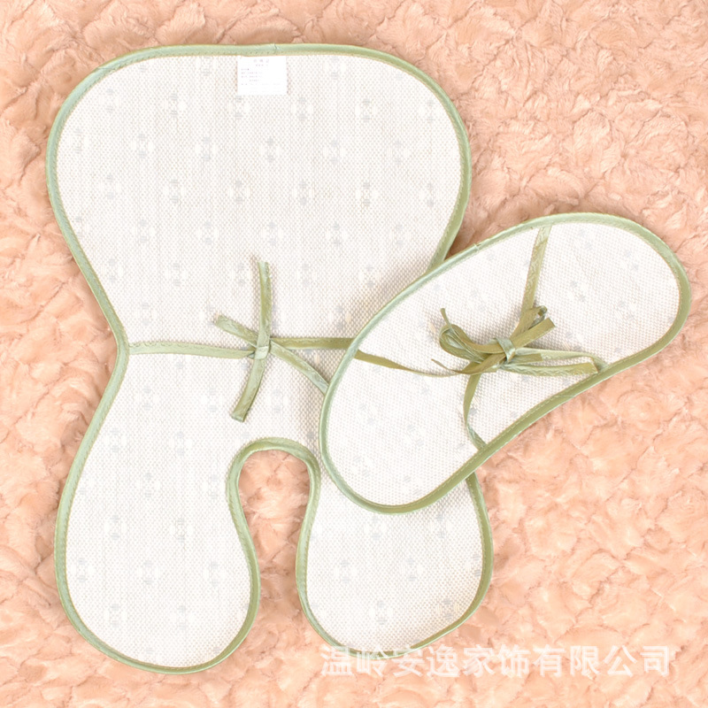 亚草汽车坐垫亚麻凉席 宝宝儿童安全座椅凉席 婴儿推车凉席