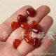 Wholesale diy artificial jewelry accessories material red agate heart-shaped loose beads love semi-finished products