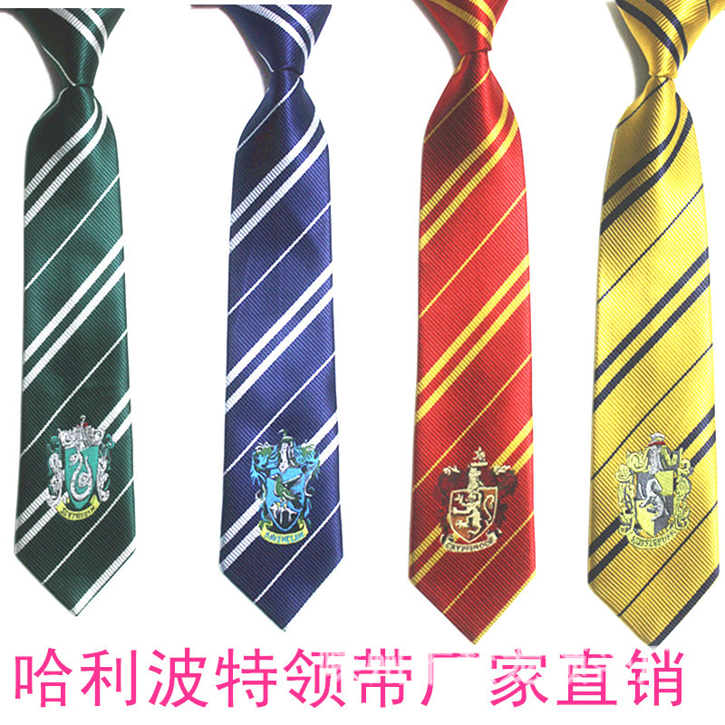 타이 해리 포터 Gryffindor Slytherin Ravenclaw Hufflepudge College 배지 재고 도매