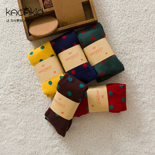 批发韩国宝宝连裤袜 时髦波点连裤袜 公主连裤袜 撞色圆点*女童