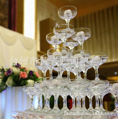 150mlプラスチックタワーカップ 5オンスハイフットシャンパンタワーカップ AS結婚式や祝祭用の重ねて使えるカップ