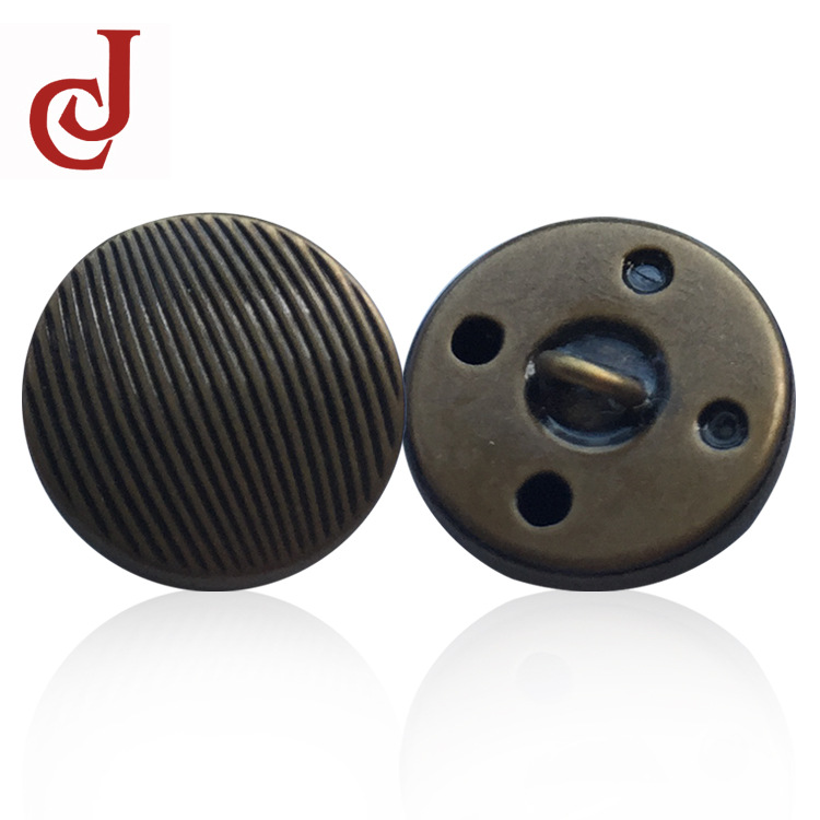 女士大衣纽扣条纹手缝扣铜材质服饰圆形合金裤子纽扣批发