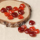 Wholesale diy artificial jewelry accessories material red agate heart-shaped loose beads love semi-finished products