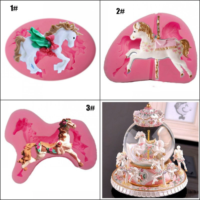 Силиконовая форма для выпечки тортов и десертов: карусель, пегас, для шоколада и работы с глиной