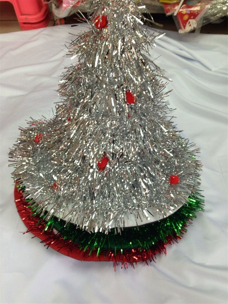 Прямая продажа Factory Christmas Tree Hat рождественская елка шляпа рождественская западная соломенная шляпа для вечернего платья