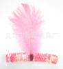 Flapper Headpiece Sequenant Bad Bad Beads Turn with Sequenant ostrich hair band
