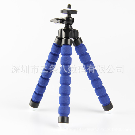 生中継撮影スポンジ三脚携帯電話汎用八爪魚スタンドタコ百変自撮り神器